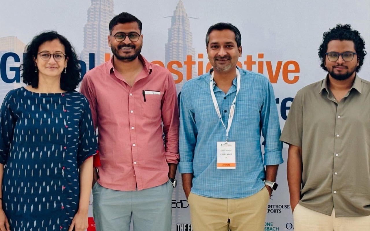 Akhil Ranjan with fellow journalists at the Global Investigative Journalism Conference, Kuala Lumpur